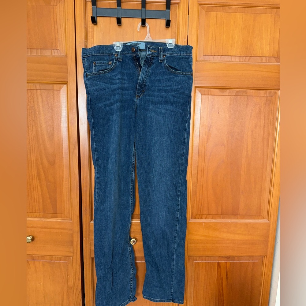 Wrangler Dark Blue Straight Leg Jeans